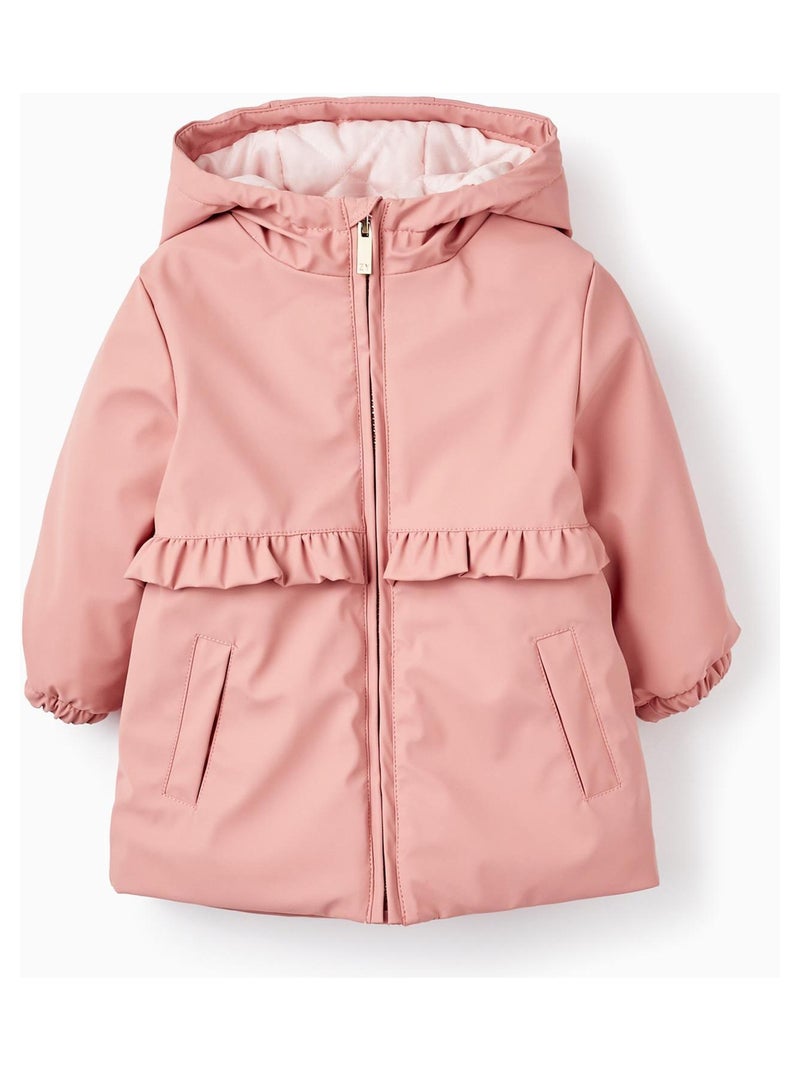 Parka rose avec capuche pour bébé fille Rose clair - Kiabi
