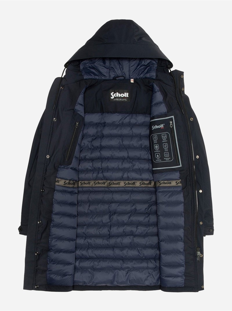 Parka Schott chasen Bleu marine - Kiabi