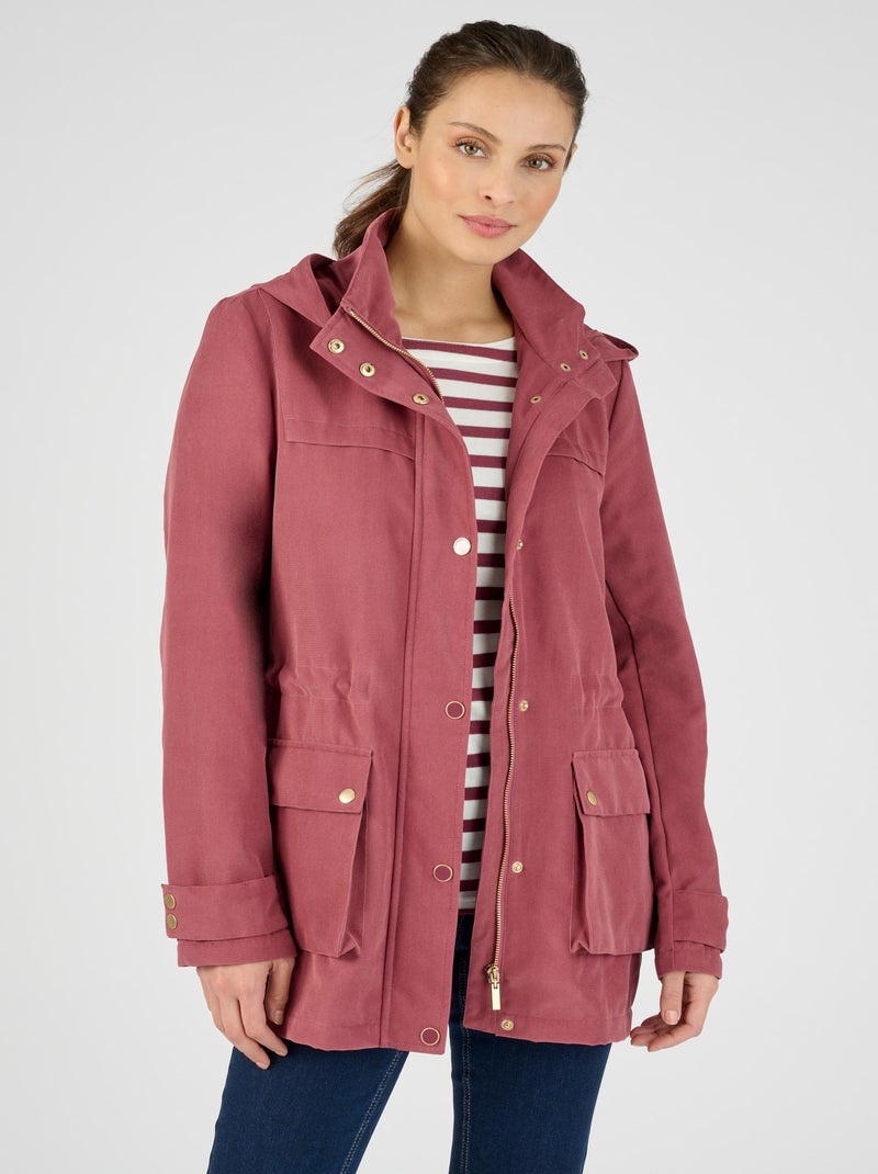 Parka taille resserrable - Damart Rose framboise - Kiabi