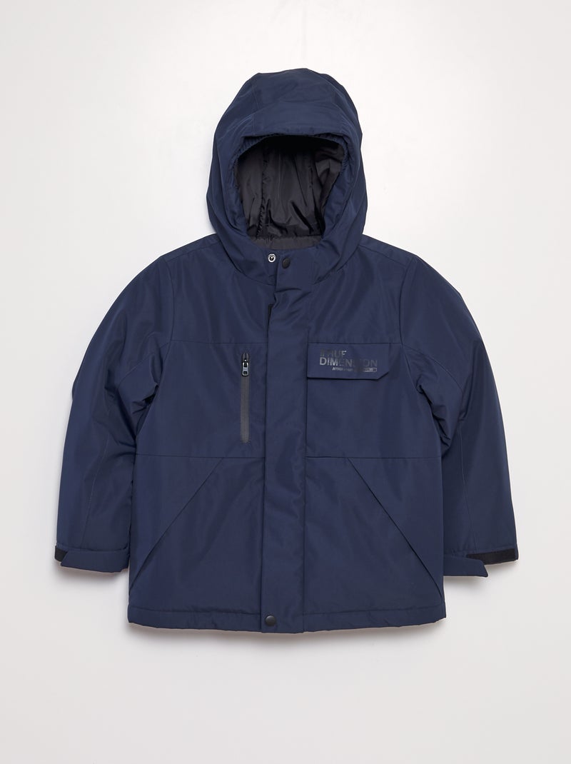 Parka technique à capuche Bleu - Kiabi