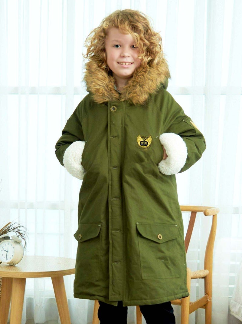 Parka Tendance  Enfant   et   ROCK & PEACE - La Faute à Voltaire Kaki - Kiabi