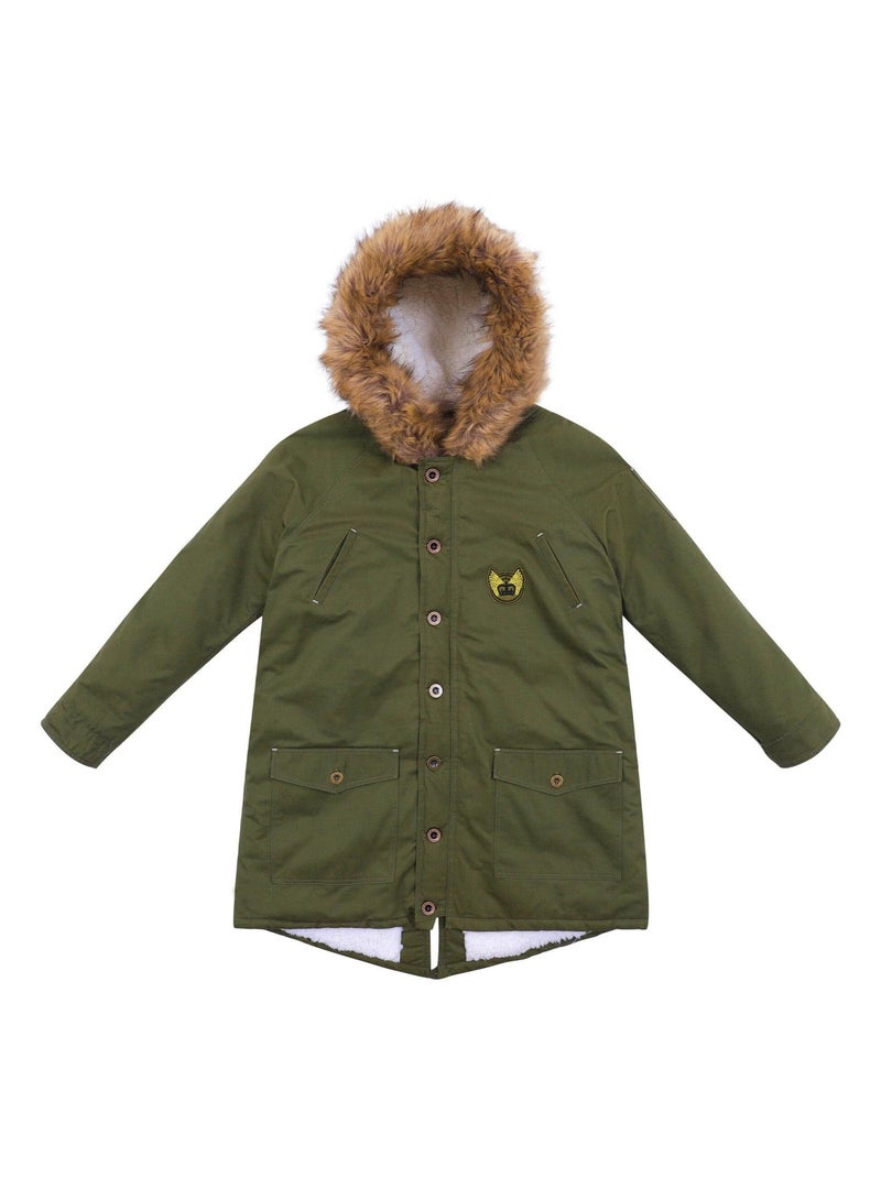 Parka Tendance  Enfant   et   ROCK & PEACE - La Faute à Voltaire Kaki - Kiabi