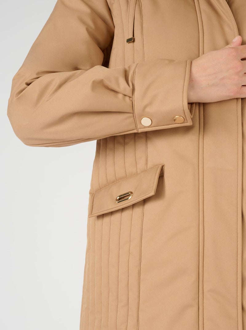 Parka Thermolactyl à piqûres fantaisie - Damart Marron chocolat - Kiabi