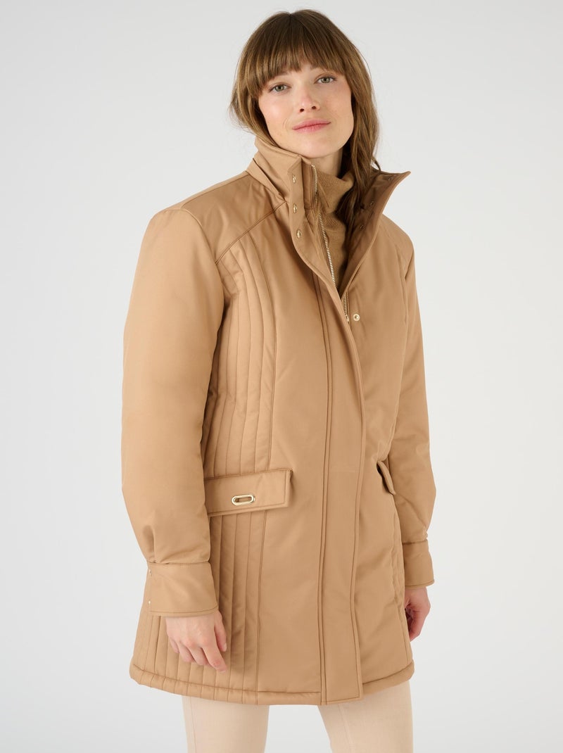 Parka Thermolactyl à piqûres fantaisie - Damart Marron chocolat - Kiabi
