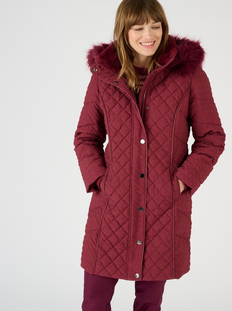 Parka Thermolactyl matelassée reliéfée - Damart Bordeaux - Kiabi