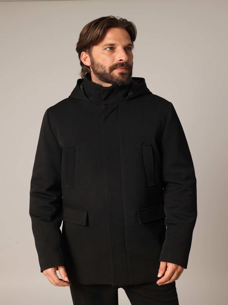 Parka urbaine avec capuche et poches à rabat 'Deeluxe' Noir - Kiabi