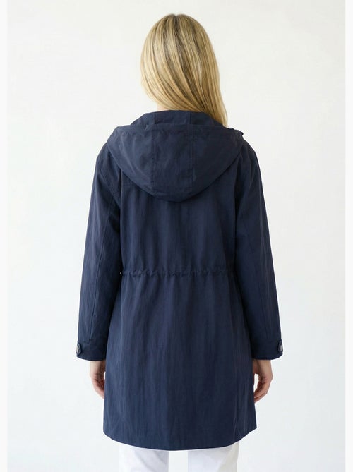 Parka zippée pressionnée à capuche déperlante - Afibel - Kiabi