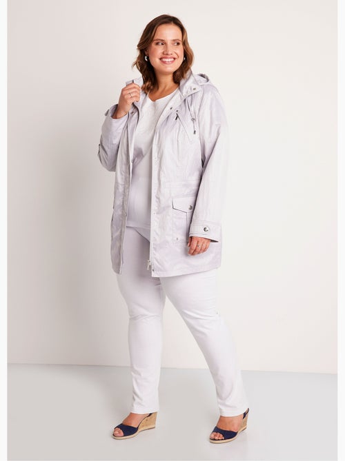 Parka zippée pressionnée, effet satiné - Afibel - Kiabi