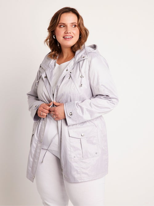 Parka zippée pressionnée, effet satiné - Afibel - Kiabi