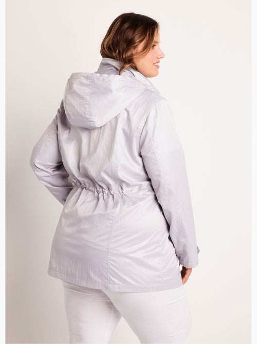 Parka zippée pressionnée, effet satiné - Afibel - Kiabi