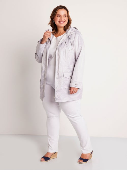 Parka zippée pressionnée, effet satiné - Afibel - Kiabi