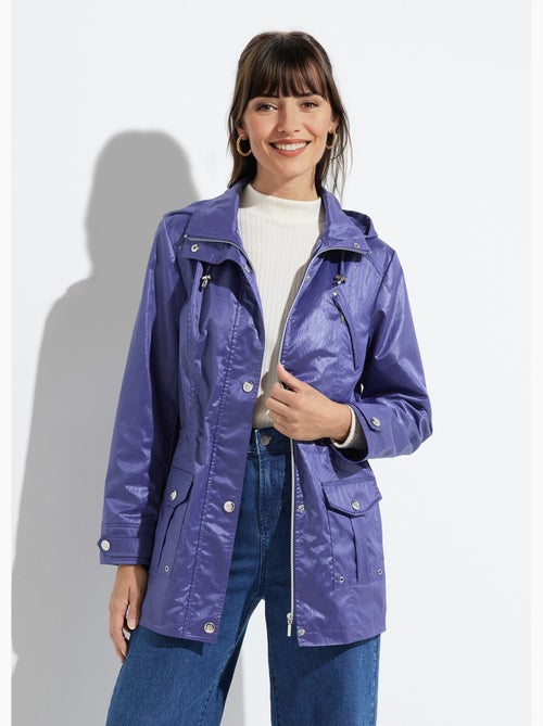 Parka zippée pressionnée, effet satiné - Afibel - Kiabi