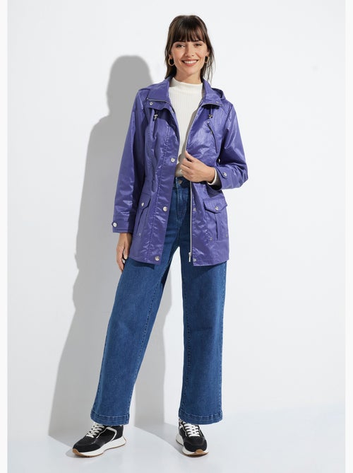 Parka zippée pressionnée, effet satiné - Afibel - Kiabi