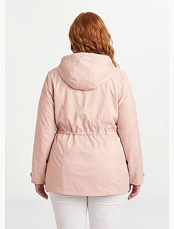 Parka zippée pressionnée, effet satiné - Afibel