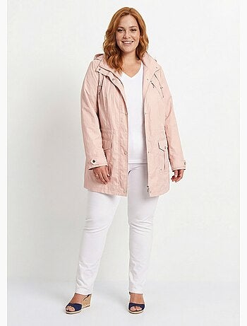 Parka zippée pressionnée, effet satiné - Afibel