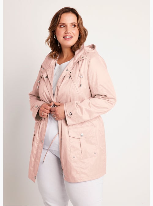 Parka zippée pressionnée, effet satiné - Afibel - Kiabi