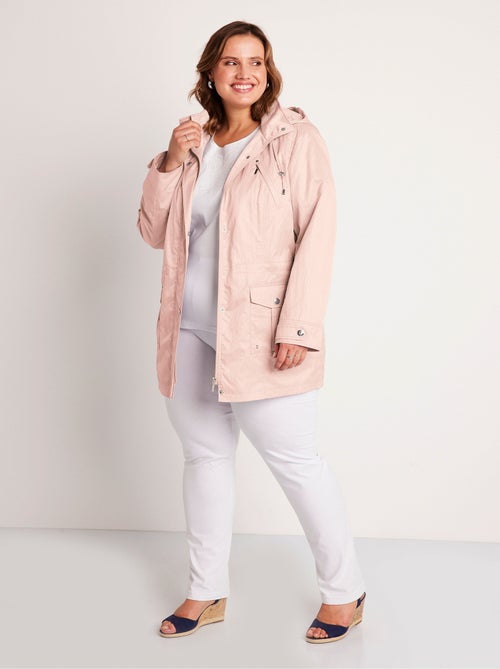 Parka zippée pressionnée, effet satiné - Afibel - Kiabi