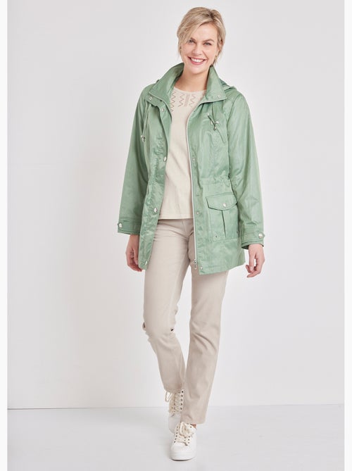 Parka zippée pressionnée, effet satiné - Afibel - Kiabi