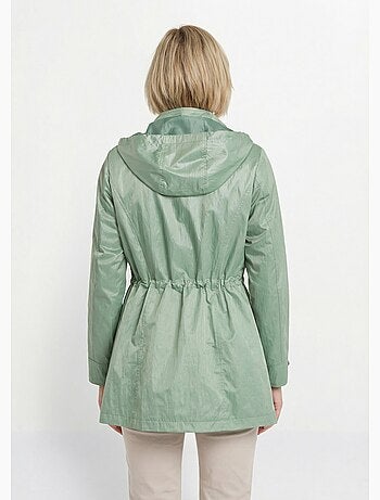 Parka zippée pressionnée, effet satiné - Afibel