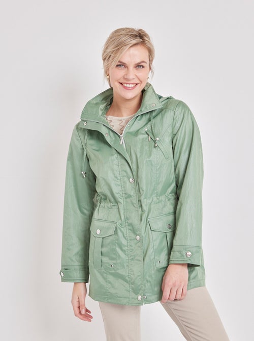 Parka zippée pressionnée, effet satiné - Afibel - Kiabi