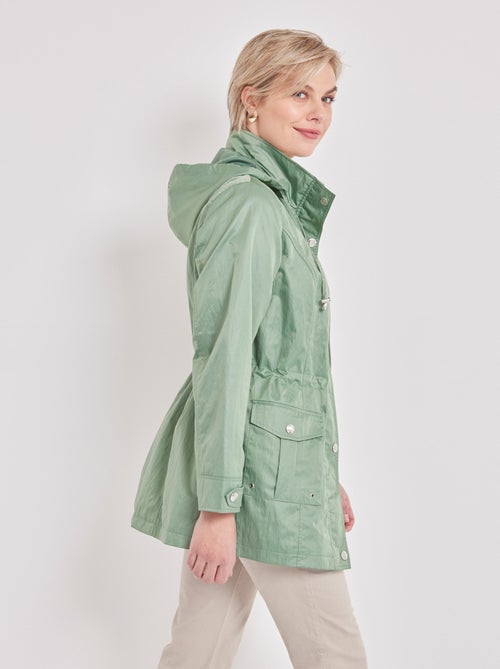 Parka zippée pressionnée, effet satiné - Afibel - Kiabi