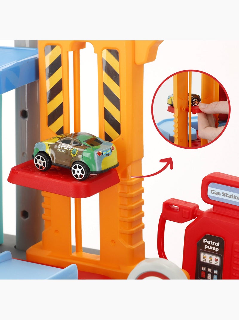 Parking urbain 2 en 1 avec 3 voitures métalliques et mallette portable (47 x 24 x 66 cm) speed & go N/A - Kiabi