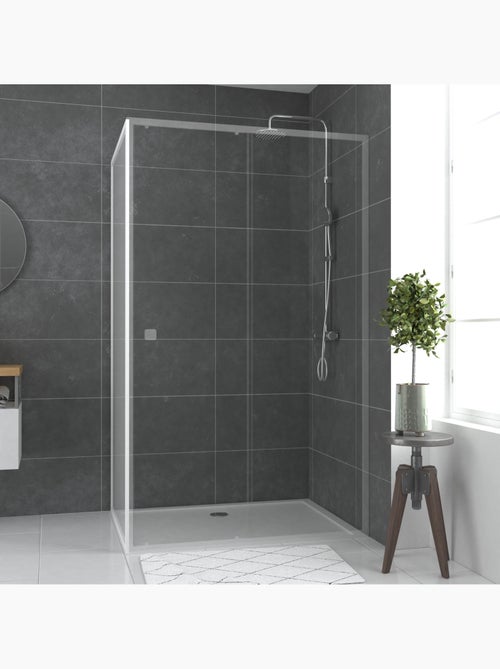 Paroi de retour pour douche en verre trempé - Kiabi Paroi de retour pour douche en verre trempé - Kiabi