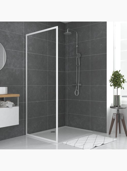Paroi de retour pour douche en verre trempé - Kiabi Paroi de retour pour douche en verre trempé - Kiabi