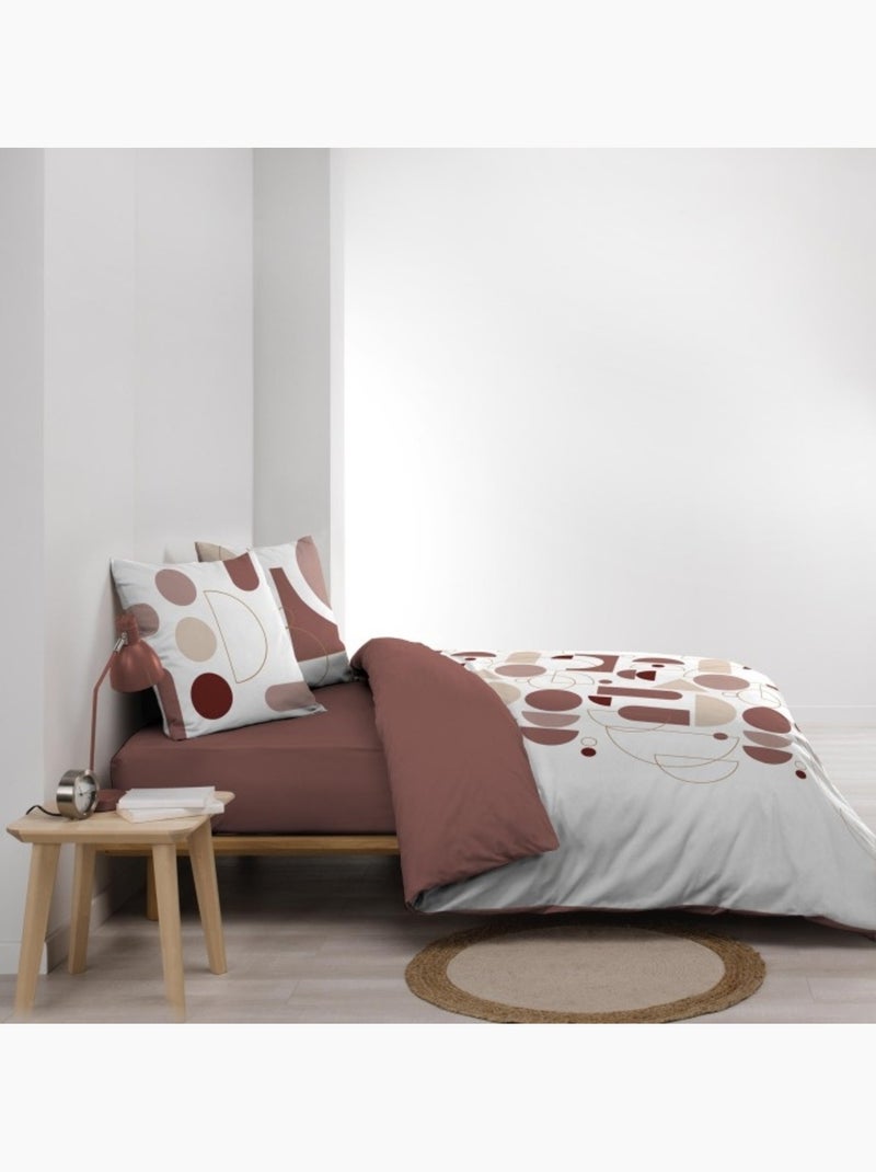 Parure 2 pièces + 1 taie d’oreiller en coton 42 fils Chilipop Rose - Kiabi