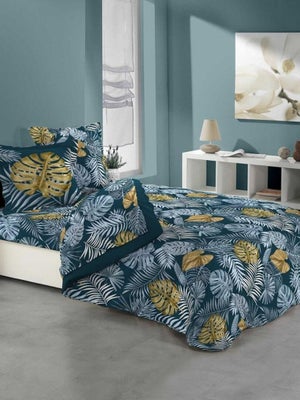 Parure De Lit 4 Pièces 100% Coton - Housse Couette 220x240cm, Drap Housse 140x190cm, 2 Taies 65x65cm - Tissage 57 Fils/cm², Uni, Certifié OEKO-TEX