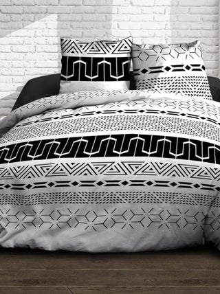 Parure 4 pièces Graphic 2 personnes 100% coton 57 fils