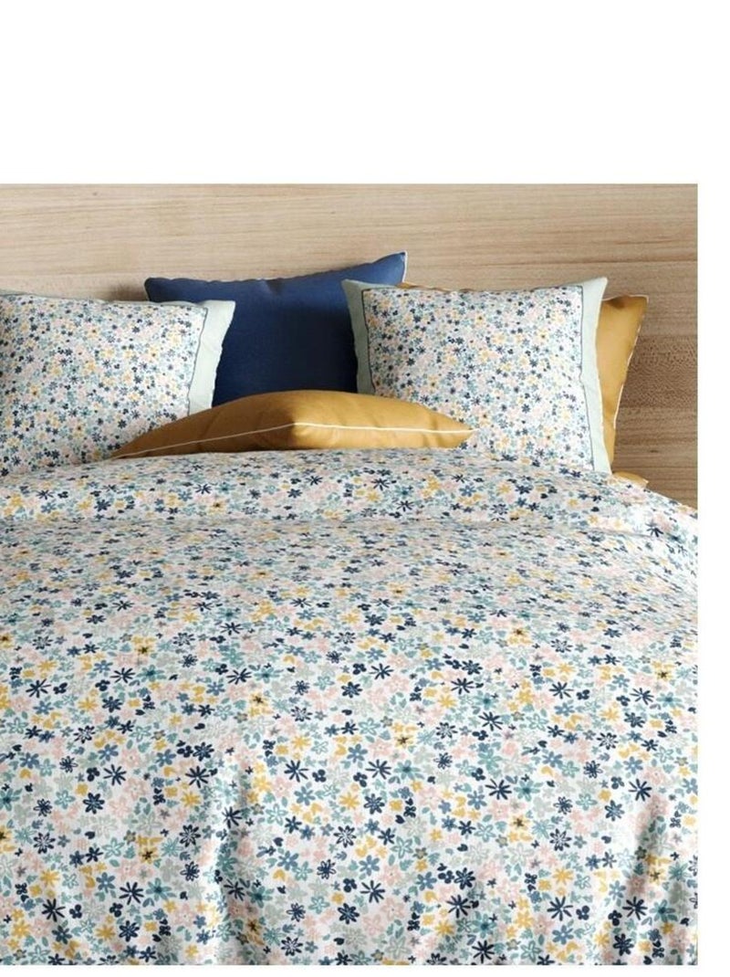 Parure 4 pièces Mani 2 personnes coton 57 fils DH140 Blanc - Kiabi