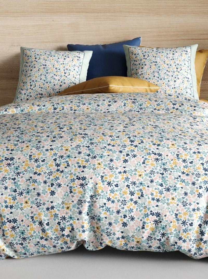 Parure 4 pièces Mani 2 personnes coton 57 fils DH140 Blanc - Kiabi