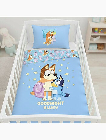 Parure Bébé Bluey 100x140cm + Taie 40x60cm – Goodnight Bluey – 100% Coton – Licence Officielle