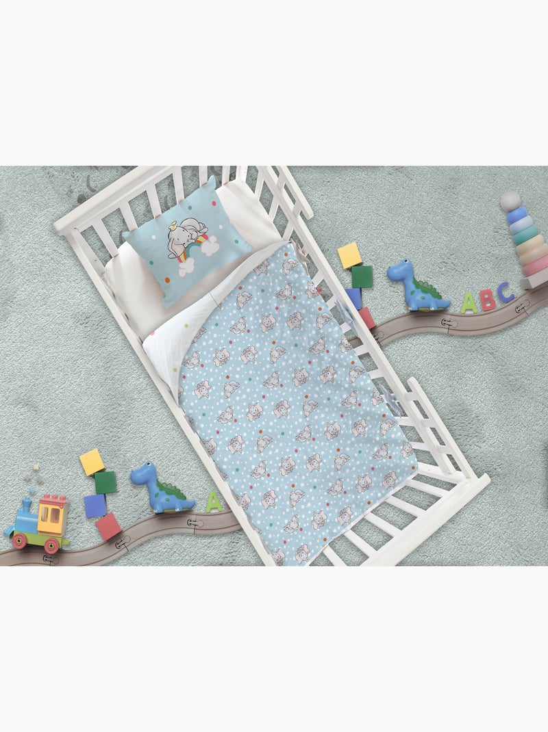 Parure Bébé Disney Dumbo 100x140cm + Taie 40x60cm – 100% Coton – Licence Officielle Disney Beige/Blanc - Kiabi