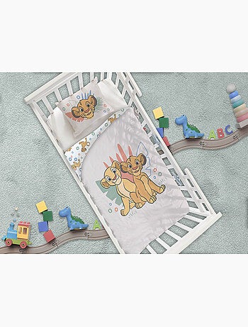 Parure Bébé Disney Le Roi Lion 100x140cm + Taie 40x60cm – Simba & Nala – 100% Coton – Licence Offici