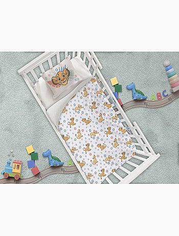 Parure Bébé Disney Le Roi Lion 100x140cm + Taie 40x60cm – Simba & Nala – 100% Coton – Licence Offici
