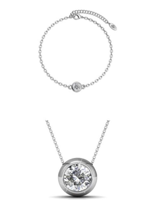 Parure Birth Moon - Argenté et Cristal - Kiabi