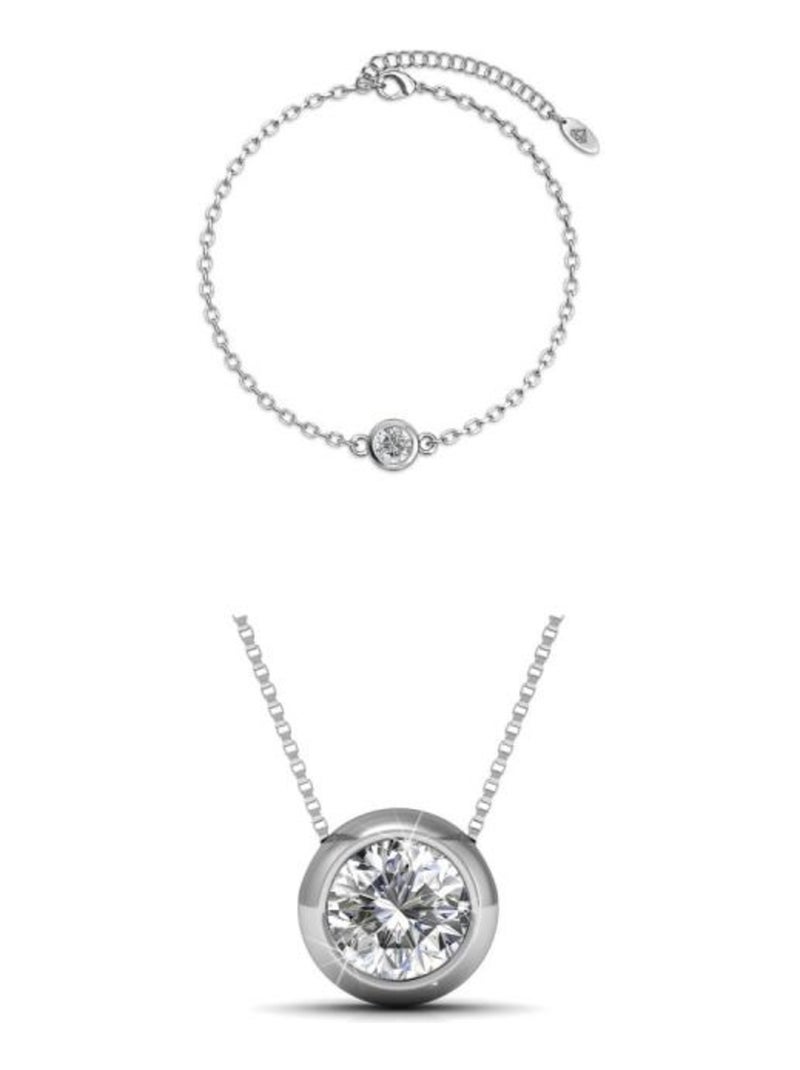 Parure Birth Moon - Argenté et Cristal Argenté - Kiabi