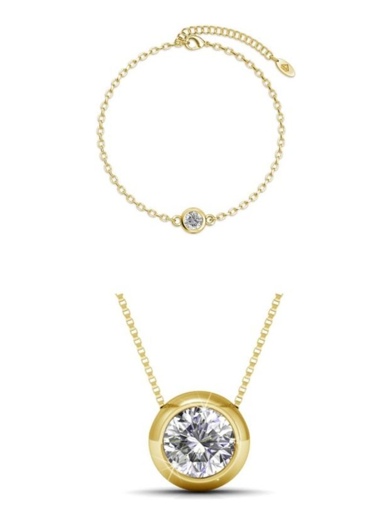 Parure Birth Moon - Doré et Cristal Doré/or - Kiabi