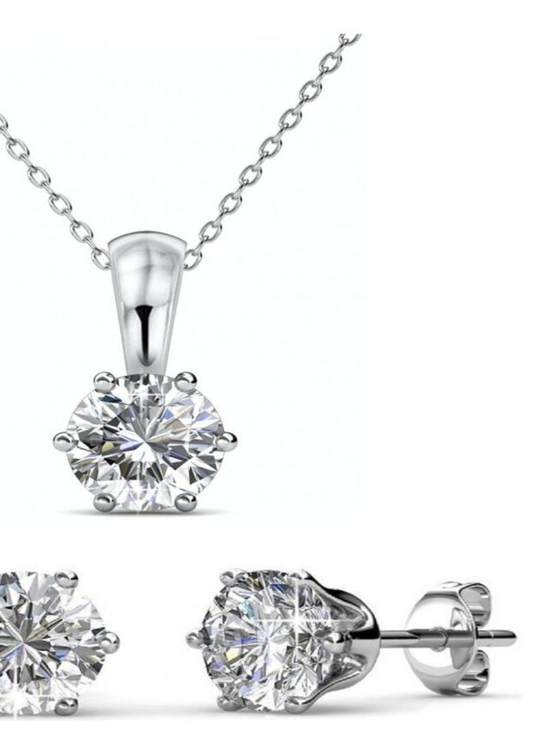 Parure Birth Stone - Argenté et Cristal Argent - Kiabi
