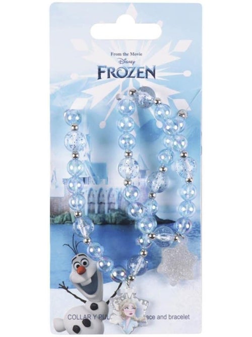 Parure Collier et Bracelets La Reine des Neiges – 2 pièces - Bleu - Kiabi