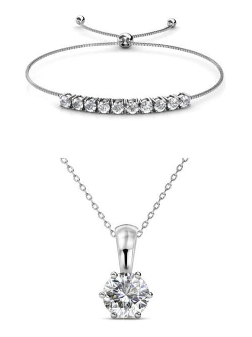 Parure Crystal Mia Birth Stone - Argenté et Cristal - Kiabi