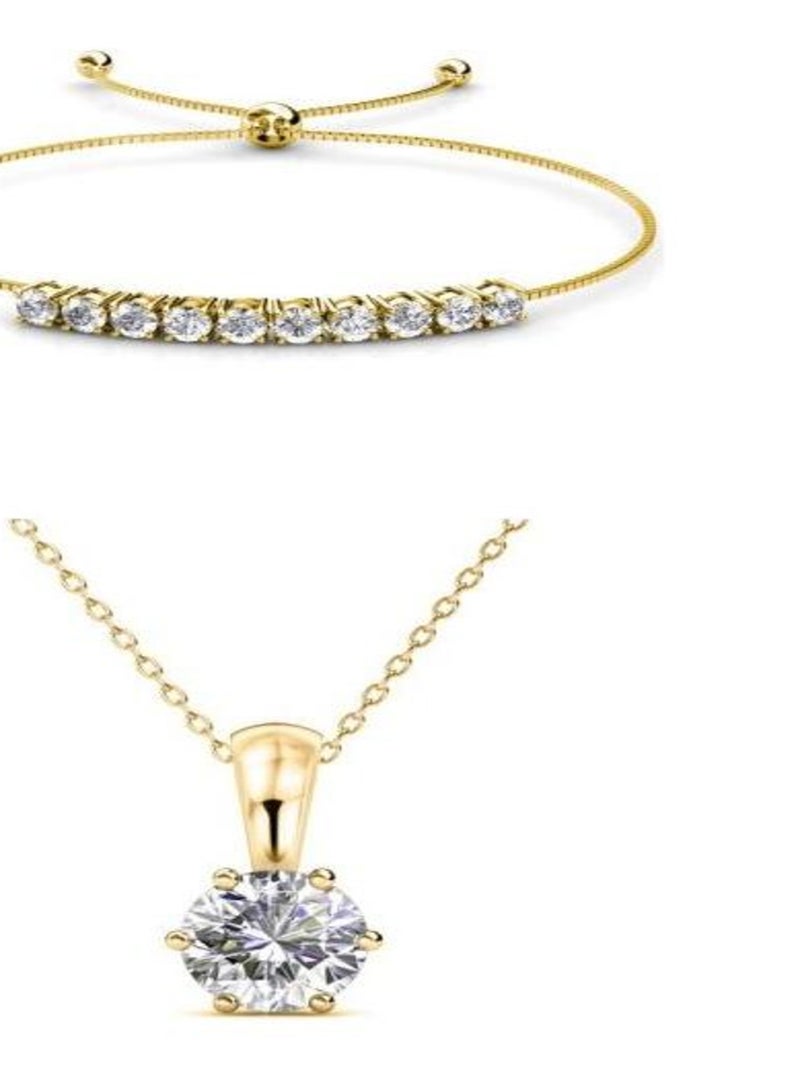 Parure Crystal Mia Birth Stone - Doré et Cristal Doré/or - Kiabi