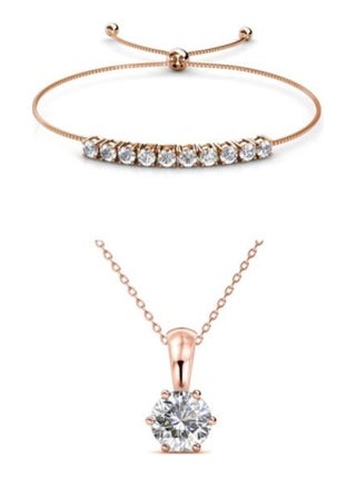 Parure Crystal Mia Birth Stone - Or Rosé et Cristal