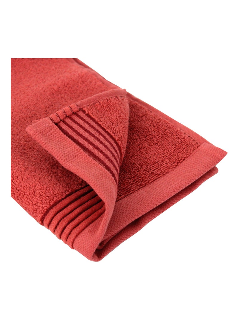 Parure de bain 6 pièces JULIET Rouge foncé - Kiabi