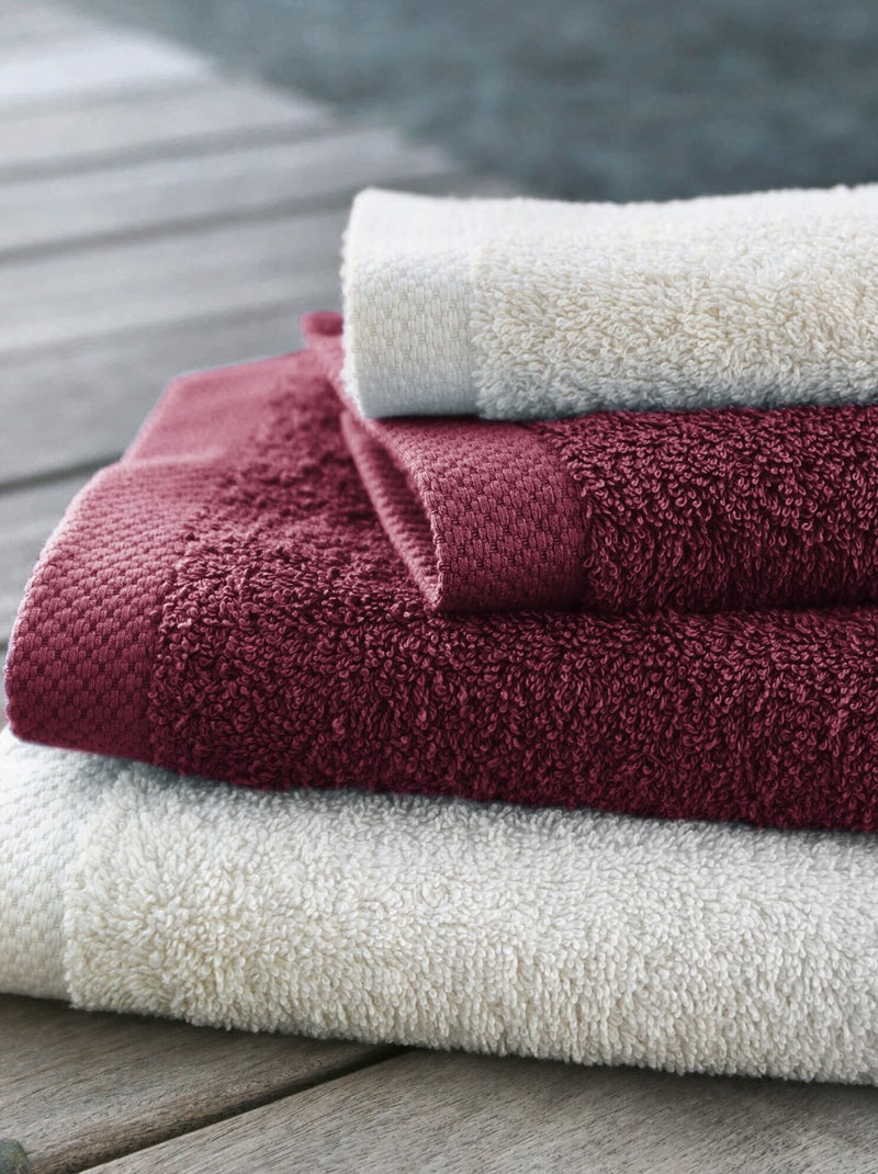 Parure de bain 6 pièces PURE Bordeaux - Kiabi
