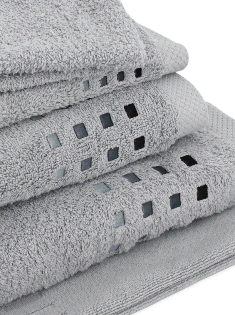 Parure de bain 6 pièces PURE SQUARES Argent - Kiabi