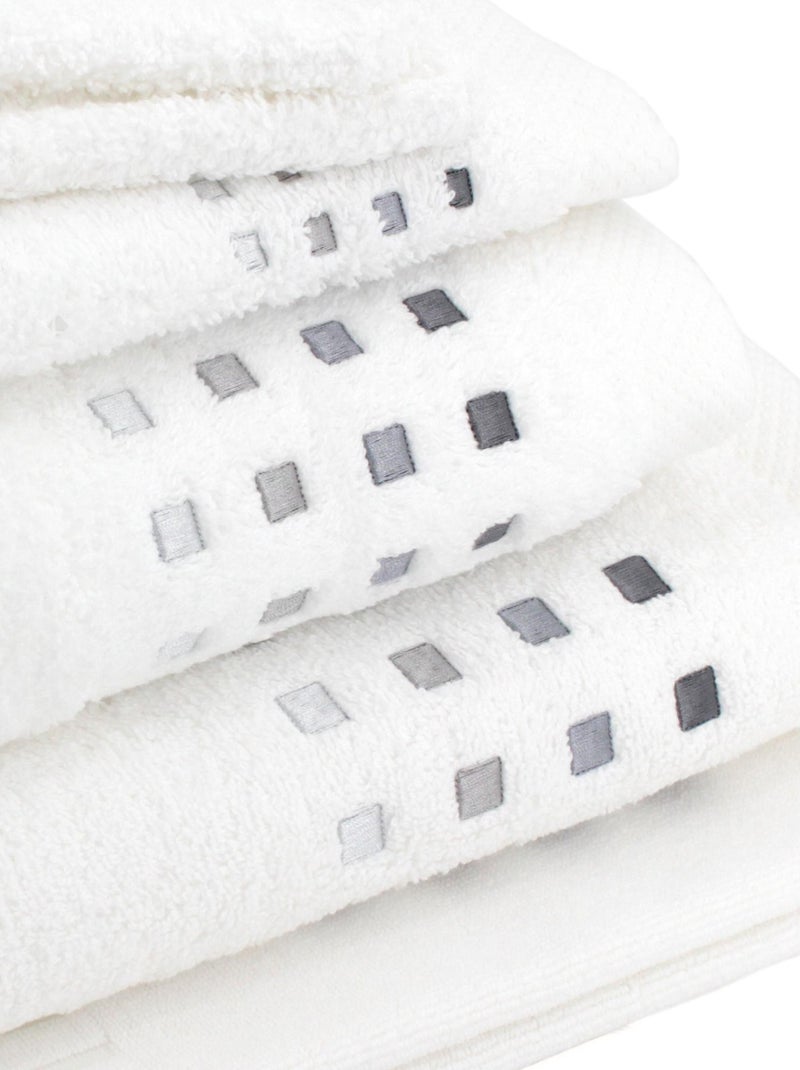 Parure de bain 6 pièces PURE SQUARES Blanc - Kiabi