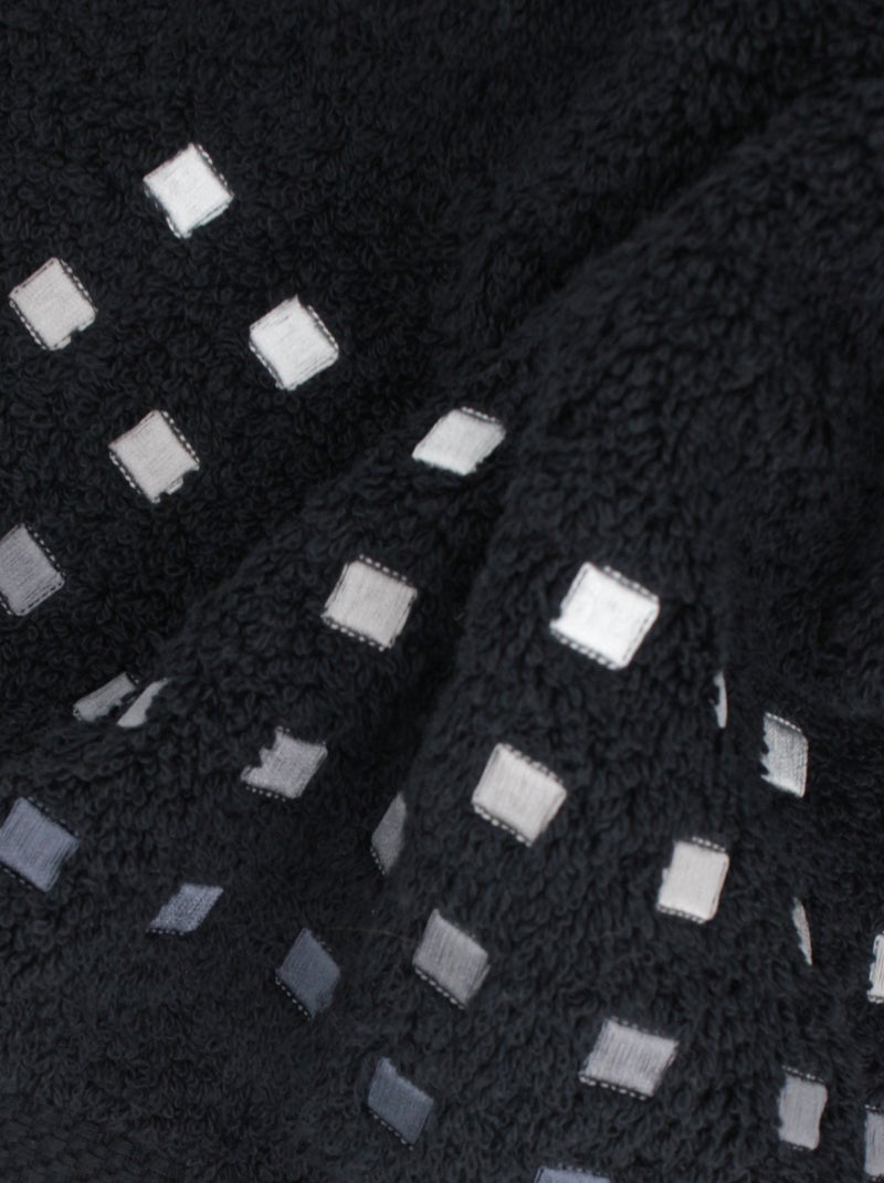 Parure de bain 6 pièces PURE SQUARES Noir Noir - Kiabi